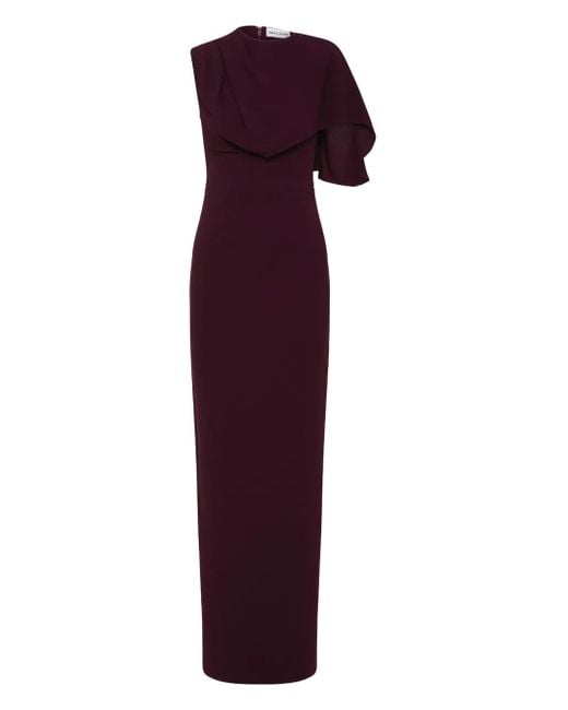Rebecca Vallance Purple Drapiertes Abendkleid