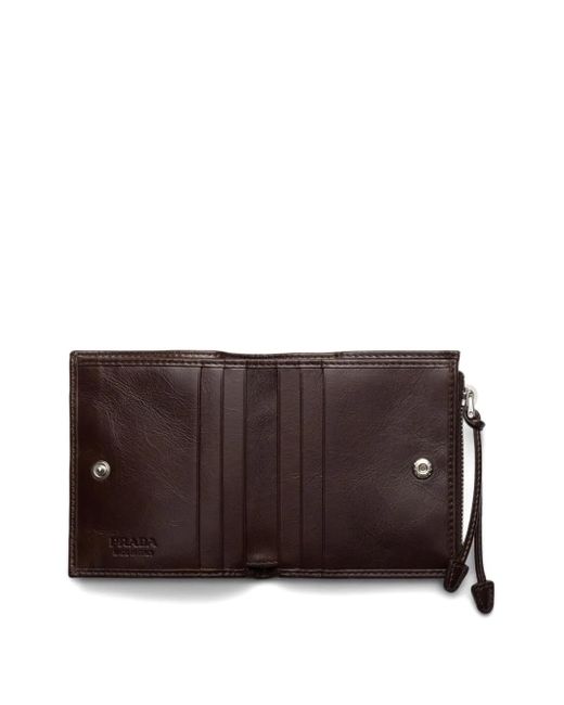 Prada Brown Small Leather Wallet for men