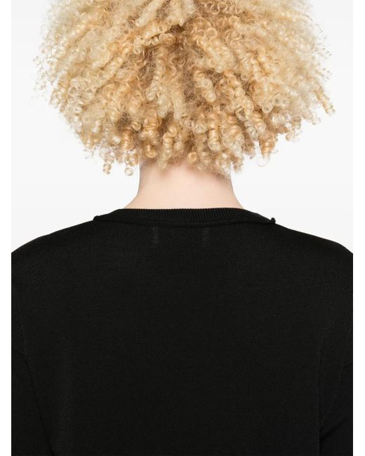 Daniele Fiesoli Black Fine-Knit T-Shirt