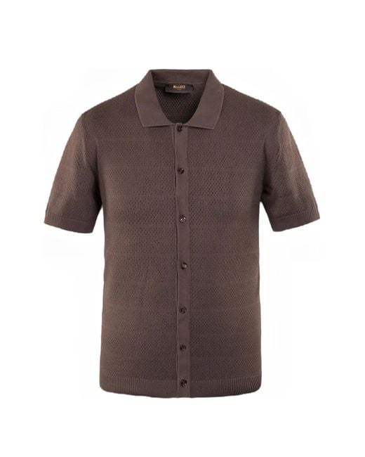 Moorer Brown Lucius-Ct12 Button-Front Shirt for men