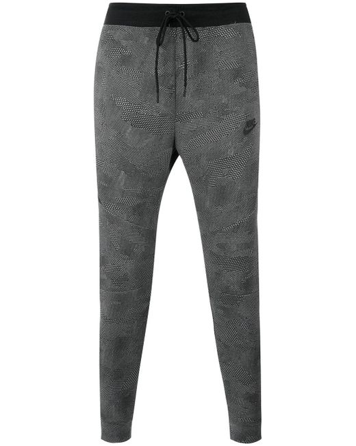 Nike Gray Printed Drop-crotch Track Pants for men