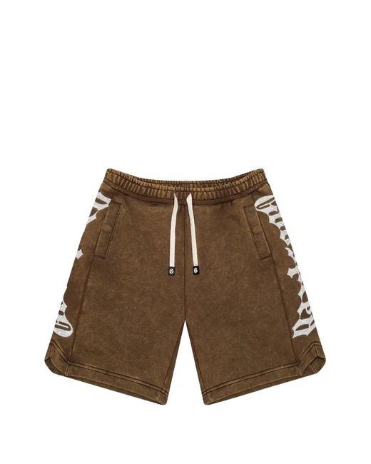 Godspeed White Courtside Logo-Print Track Shorts for men