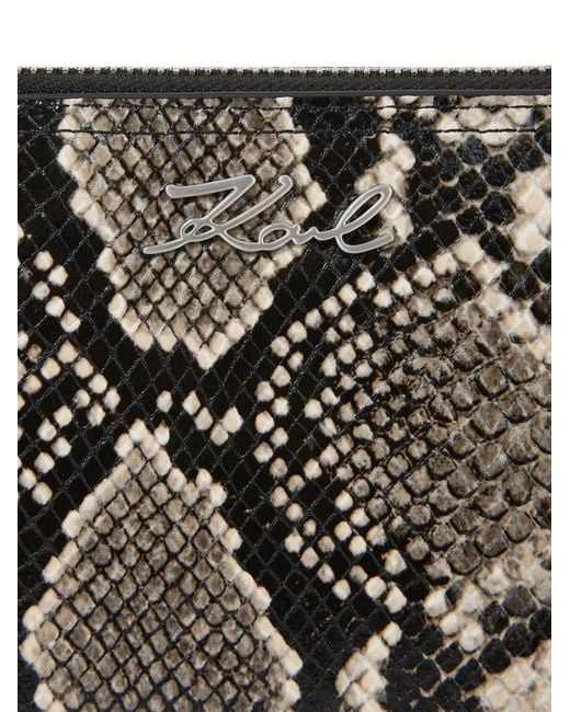 Karl Lagerfeld Gray K/Signature Travel Pouch