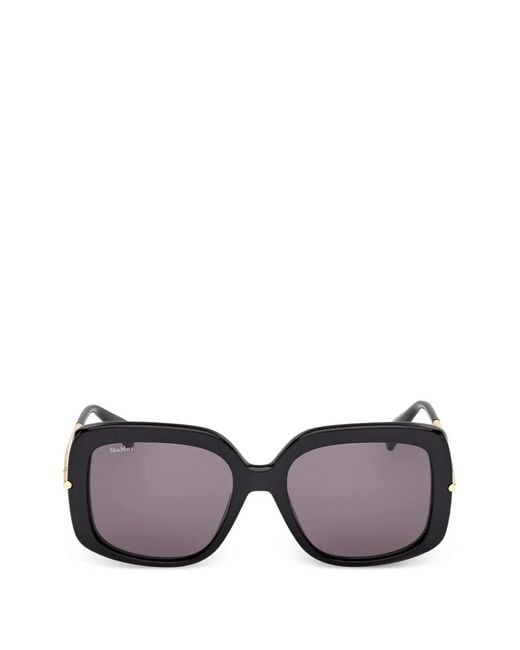 Max Mara Eyewear Black Square-Frame Sunglasses