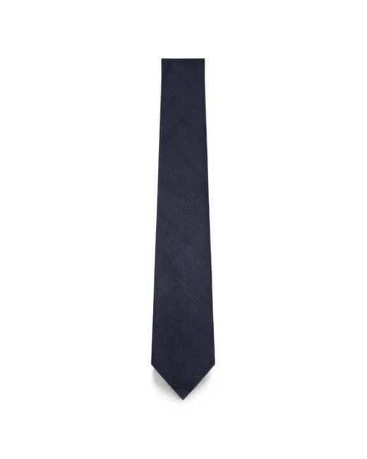 Canali Blue Check-Pattern Pointed-Tip Tie for men