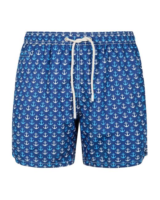 メンズ Mc2 Saint Barth Anchor Sea トランクス水着 Blue