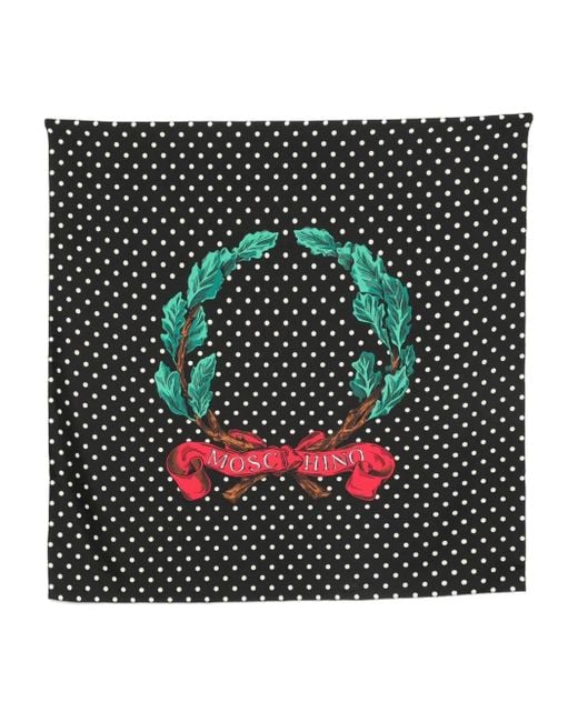 Pañuelo con motivo de lunares Moschino de color Black