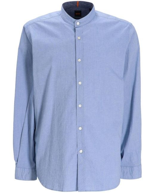 Hugo boss 2024 collarless shirt