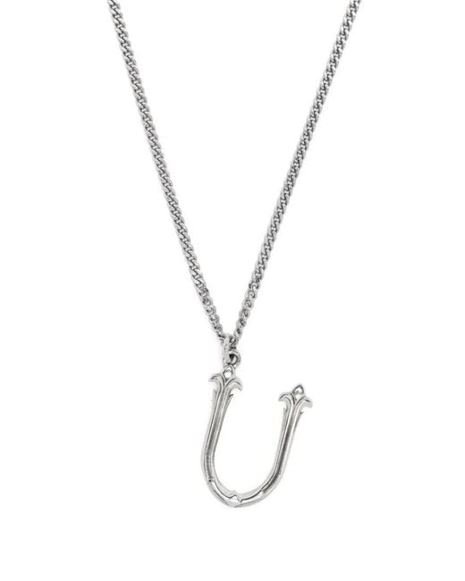 Emanuele Bicocchi Metallic Alphabet Pendant Necklace