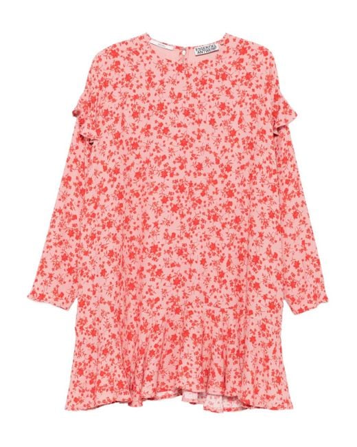 Abito Corto Con Stampa A Fiori di Essentiel Antwerp in Red