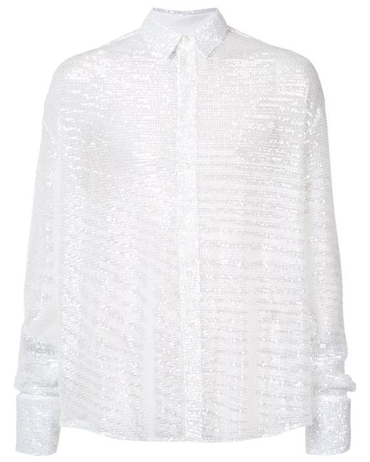 Y. Project White Sequin Shirt for men