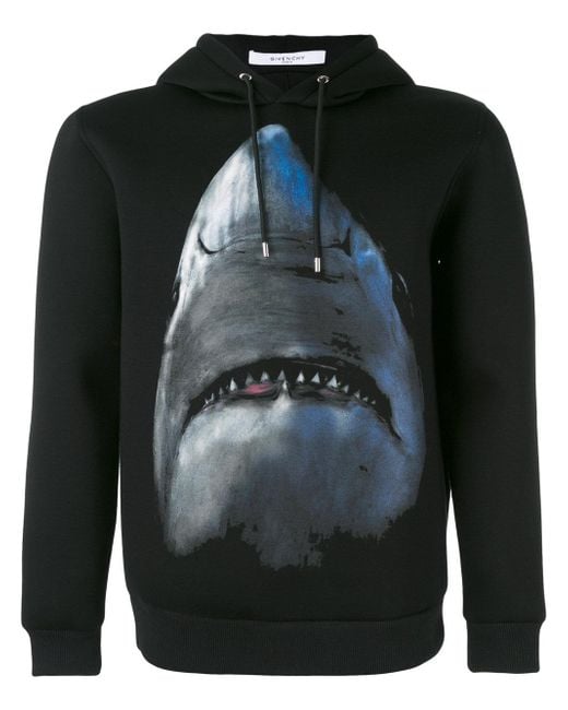 Givenchy Black Shark Print Hoodie for men