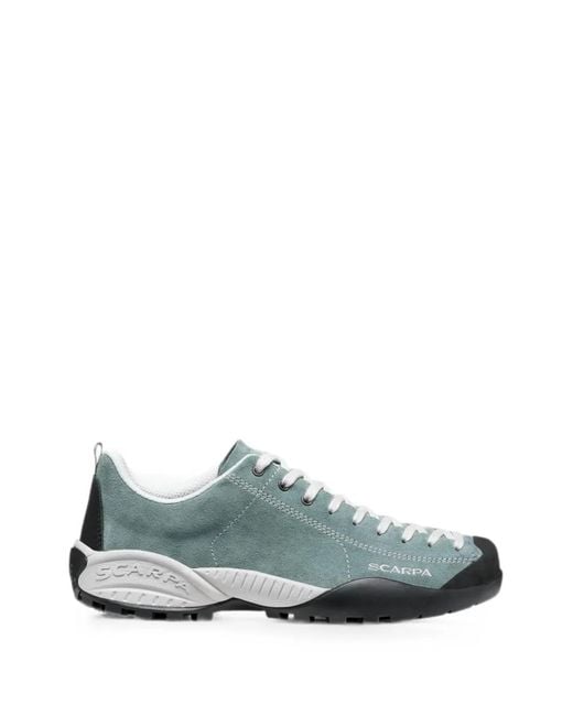 SCARPA Blue Mojito Leather Sneakers for men