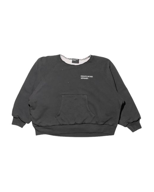 Enfants Riches Deprimes Black Logo-Print Sweatshirt for men