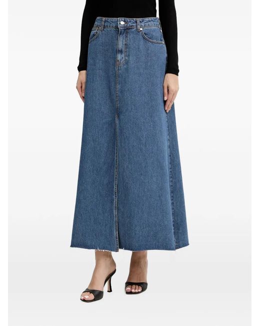 Silvian Heach Blue Kebe Denim Skirt