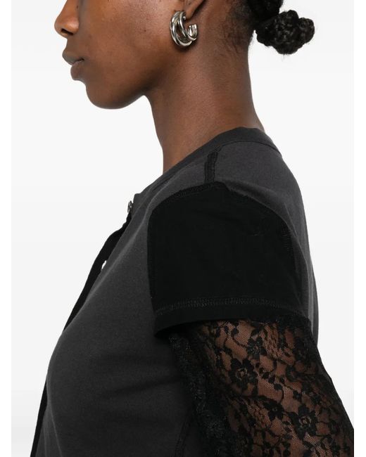 Our Legacy Black Heat Lace-Appliqué Cardigan
