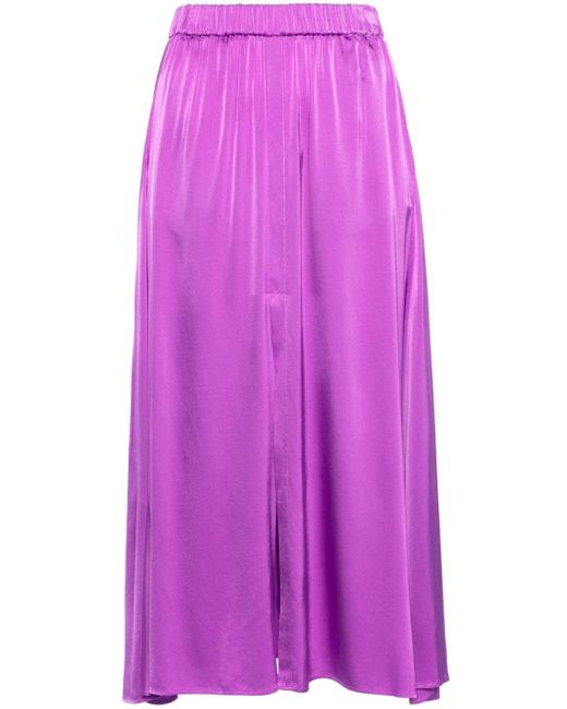 Forte Forte Purple Satin Silk Mis Skirt