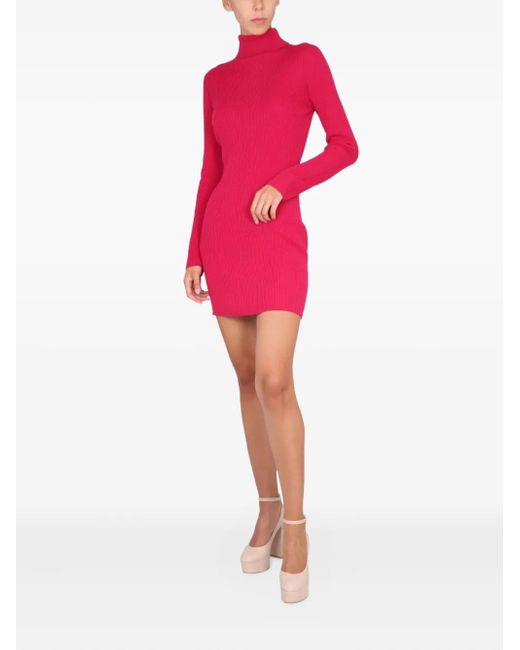 DSquared² Red Turtleneck Mini Dress
