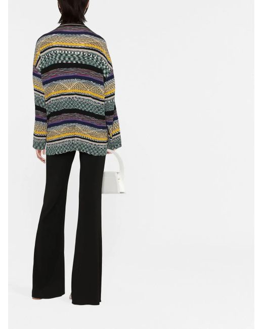 Missoni Green Striped Relaxed-Fit Polo Shirt