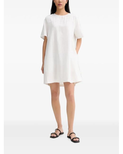 Marc O' Polo White Tie-Back Shift Mini Dress