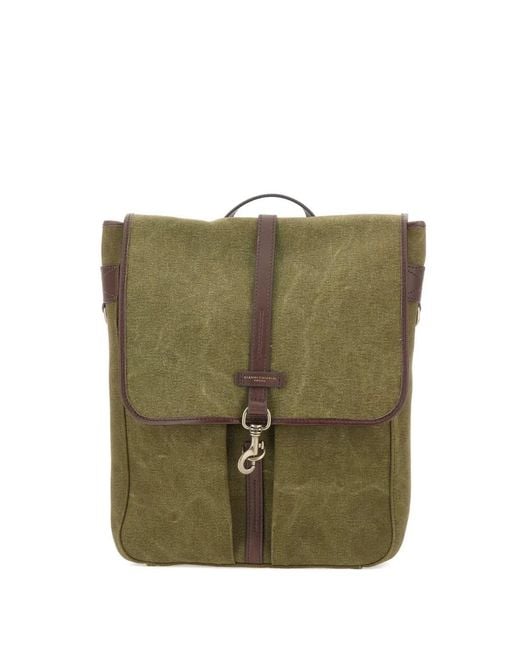 Gianni Chiarini Green Berlino Tie-Dye Backpack for men