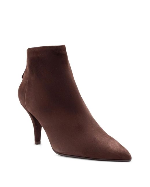 Chantal Brown Suede Pointed-Toe Ankle Boots