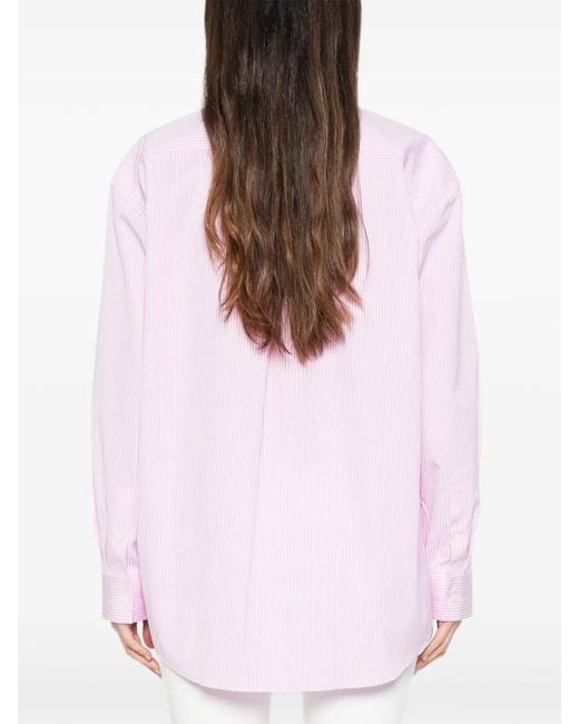 Totême Pink Striped Tumbled Shirt
