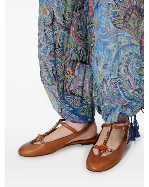 Etro Brown Escarpins En Cuir À Ornements