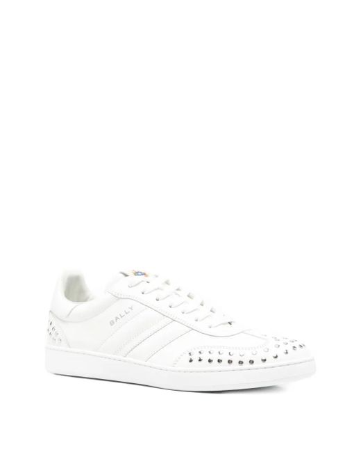 Bally White Lace-Up Sneakers for men