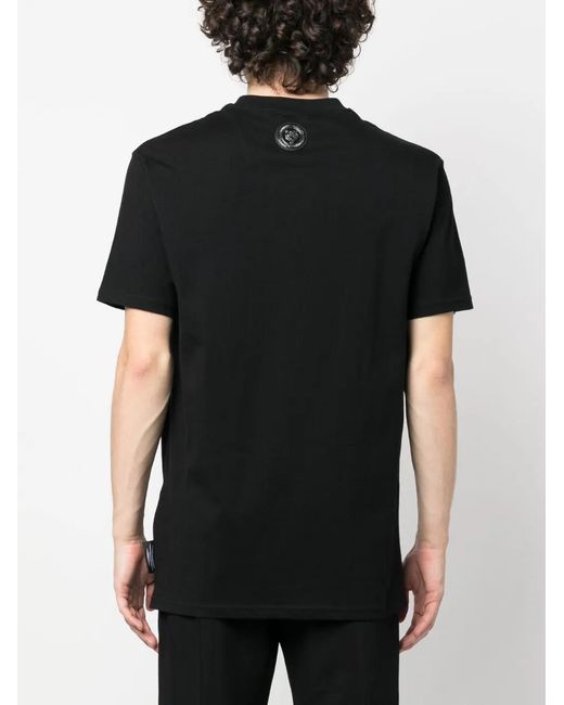 Philipp Plein Black Ss Tiger Round-Neck T-Shirt for men