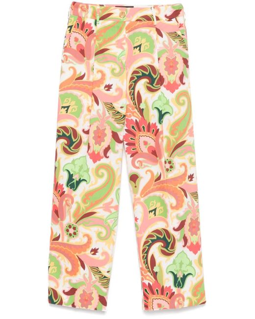Etro ペイズリー パンツ White
