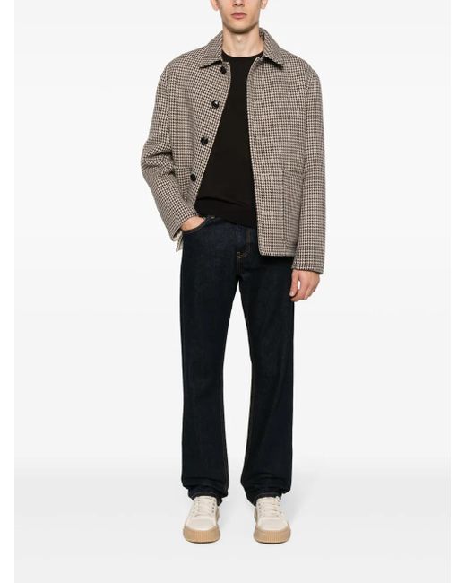 Fileria Black Crew-Neck Virgin Wool Jumper for men
