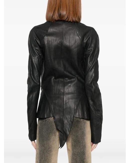 Ma+ Black Leather Shirt