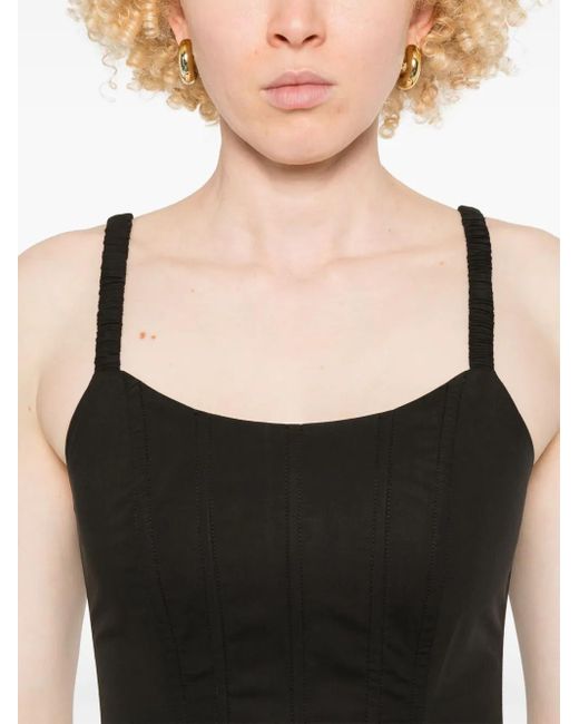 Erika Cavallini Semi Couture Agata コルセットトップ Black