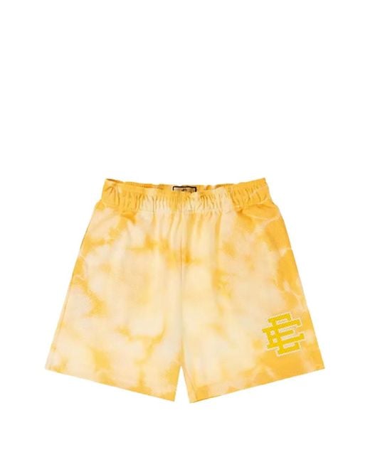 Eric Emanuel Yellow Tie Dye Basic Shorts for men