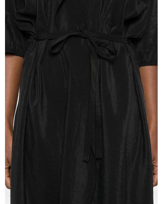 Lemaire Black Silk Shirtdress