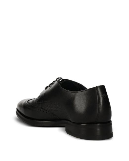 Joop! Black Perforated Wingtip Lace-Up Shoes for men