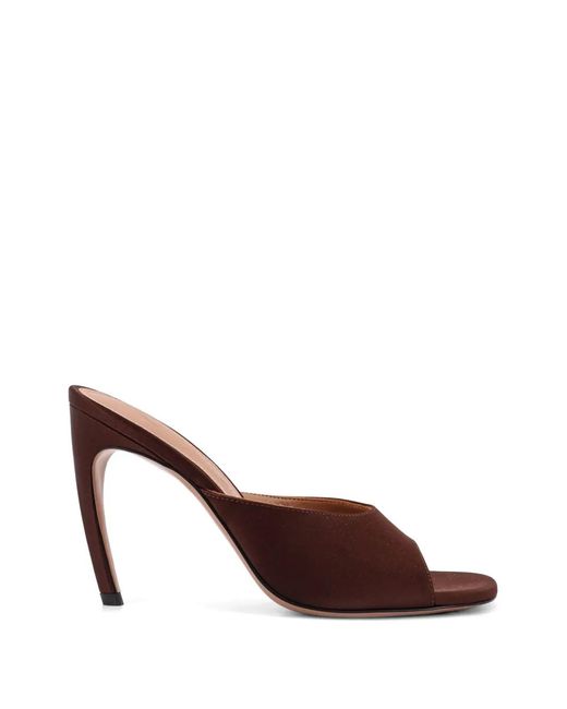The Attico Brown Betta Covered Heeled Sandals