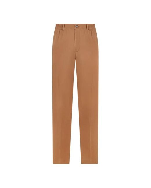Slowear Natural Elasticated-Waistband Button-Flap Trousers for men