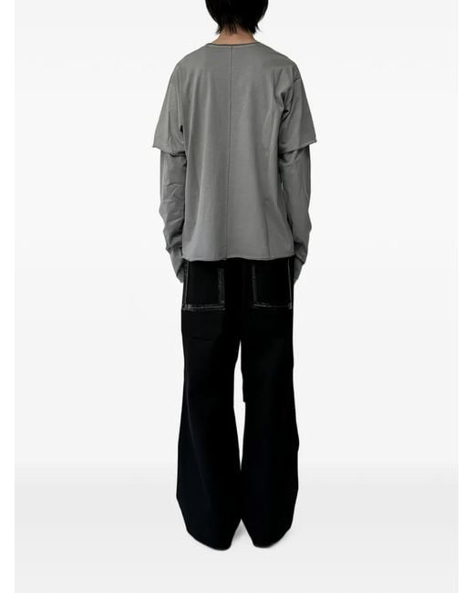 SAN263-1 Gray Layered-Sleeve T-Shirt for men
