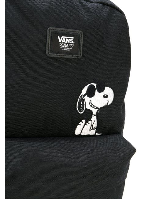 Vans Snoopy Patch Backpack in Black for Men | Lyst
