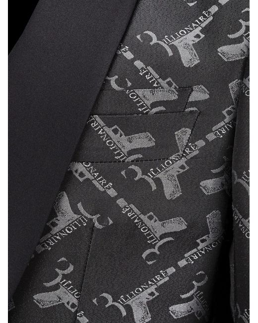 Billionaire Black Robin Jacquard-Logo Blazer for men