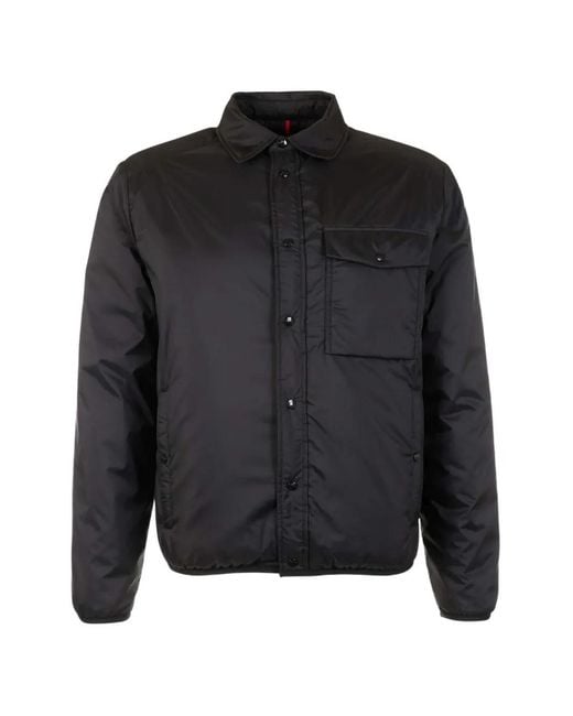 Moncler Black Logo-Patch Padded Jacket for men