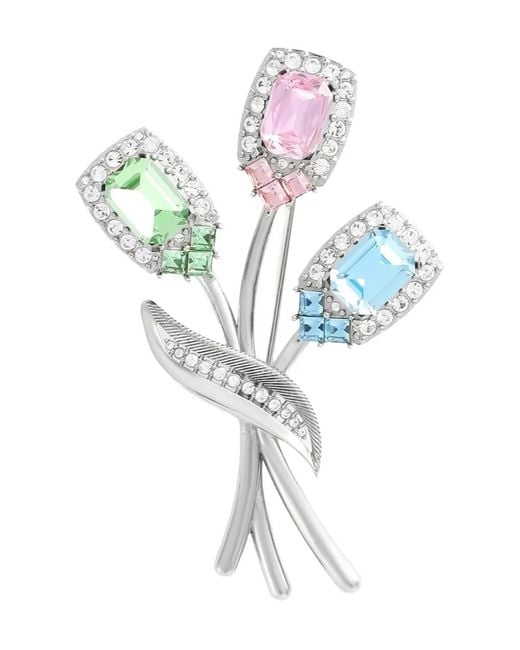 Dolce & Gabbana White Sartoria Floral Brooch for men