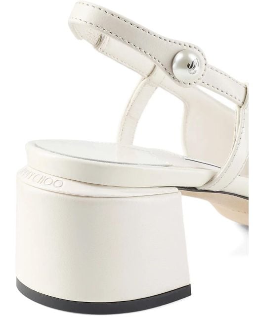 Jimmy Choo Natural 45Mm Elisa Sling-Back Pumps