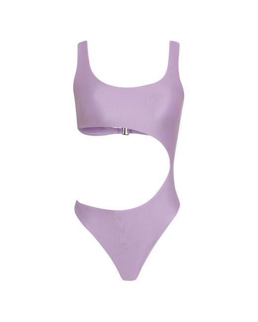 Amir Slama Purple X Tati Barbieri Cut-Out Ring-Detail Swimsuit