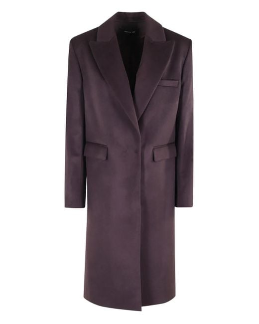 FEDERICA TOSI Purple Peak-Lapel Coat
