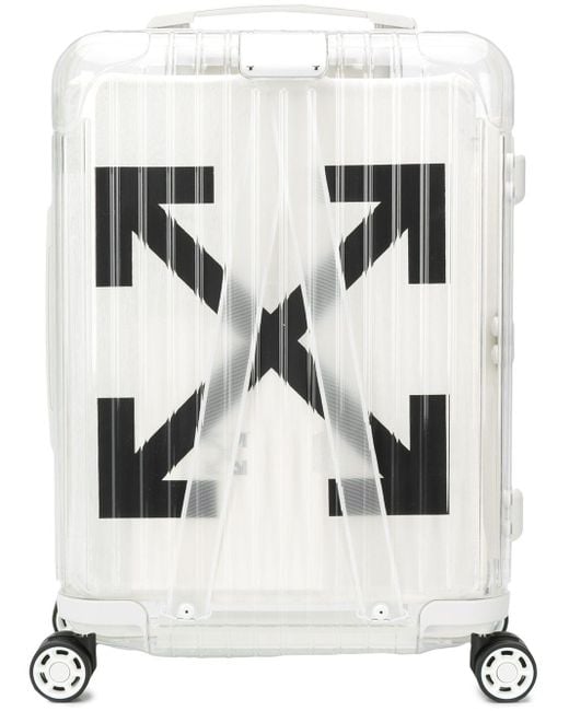 Trolley trasparente X Rimowa di Off-White c/o Virgil Abloh in White