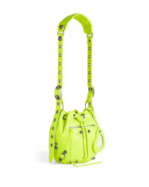 Balenciaga Yellow Le Cagole Xs Bucket Bag