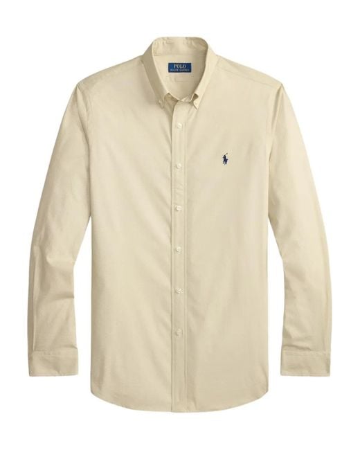 Polo Ralph Lauren White Buttoned Long-Sleeve Shirt for men